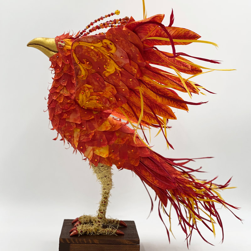 Phoenix textile sculpture Sun Dancer
